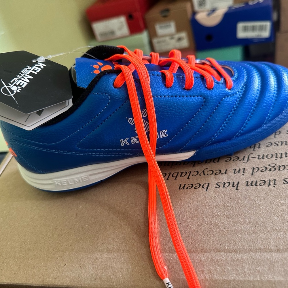 Kids Blue and Orange Sneakers
